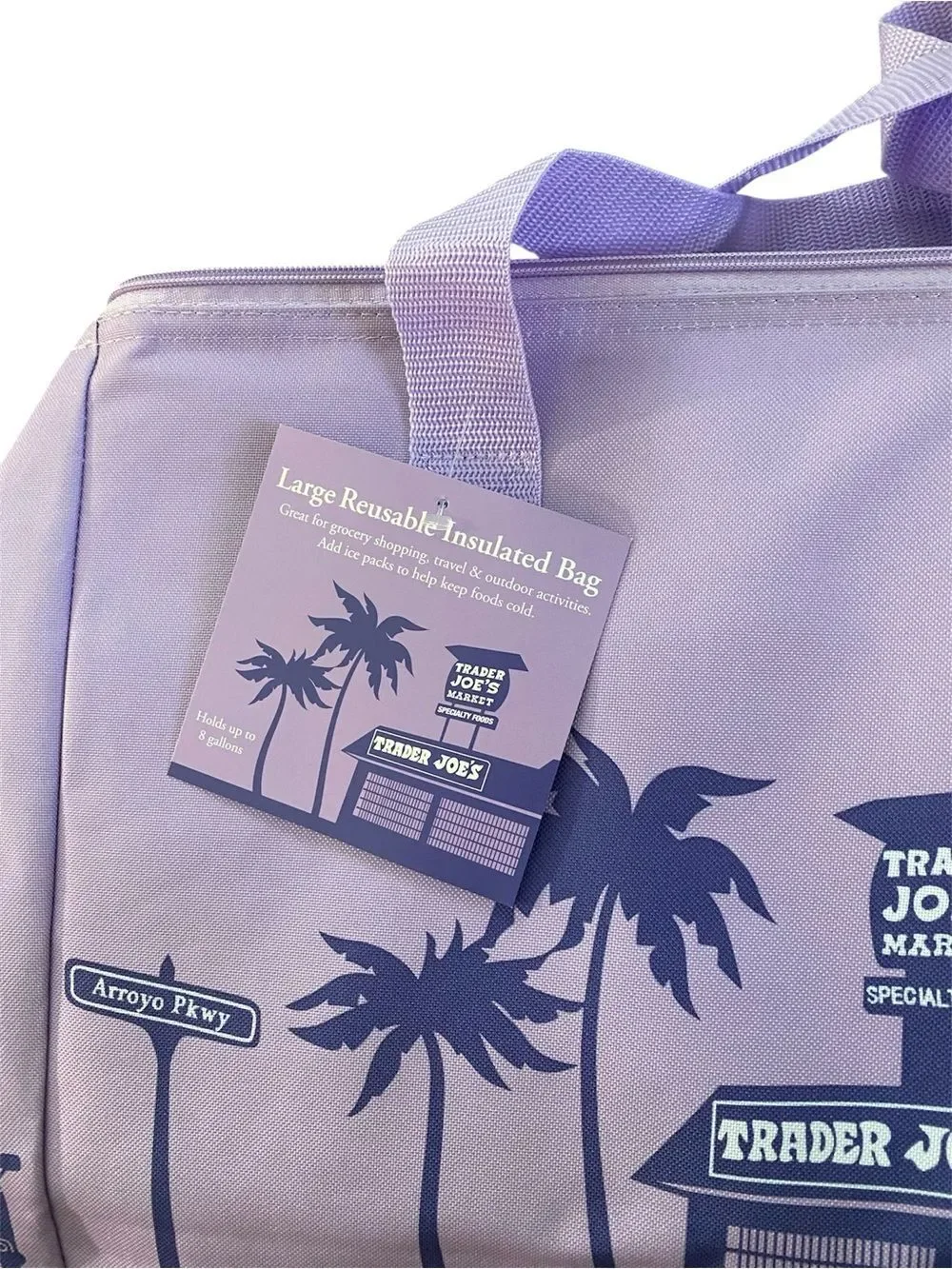 Trader Joe’s Pasadena 8‑Gallon Insulated Reusable Bag – Large – NWT